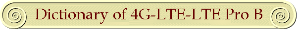 Dictionary of 4G-LTE-LTE Pro B