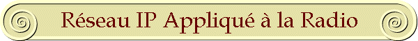 R�seau IP Appliqu� � la Radio